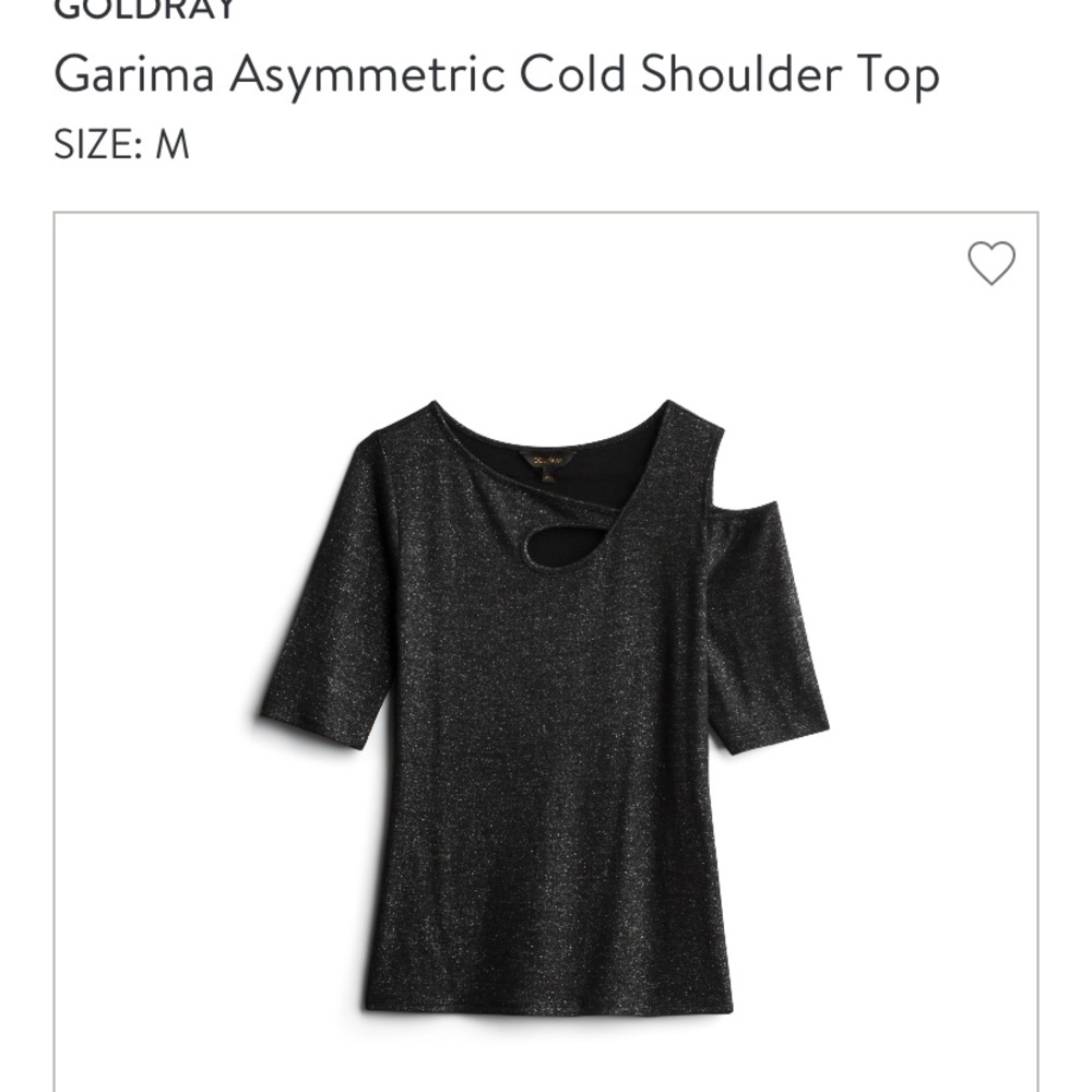 Asymmetrical silver top NWT